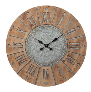 Rustic Roman Numerals Wall Clock