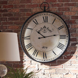 Round Antique Roman Numerals Wall Clock