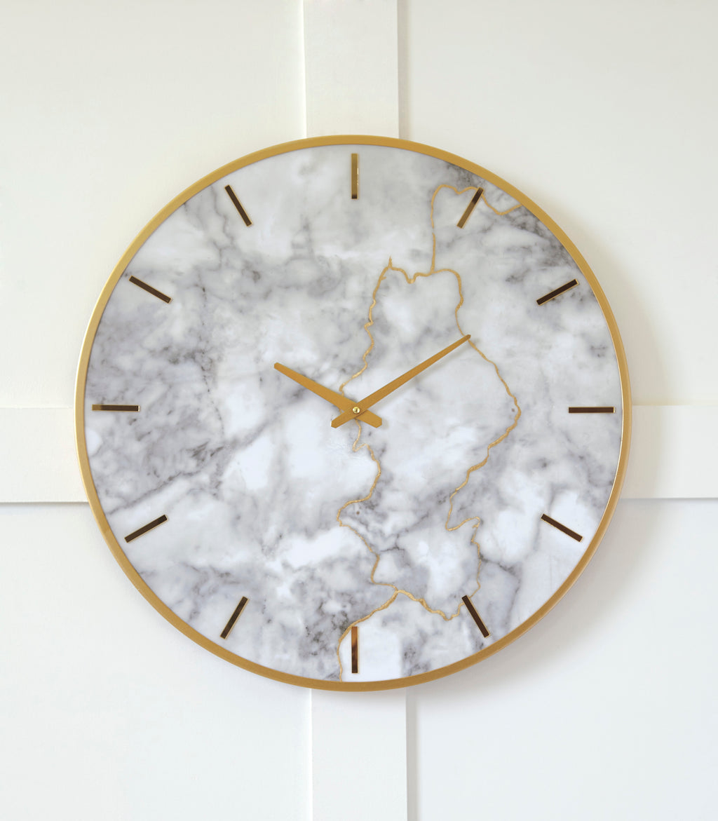 Faux Marble Wall Clock