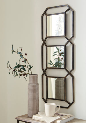 Stacked Geometric Accent Wall Mirror