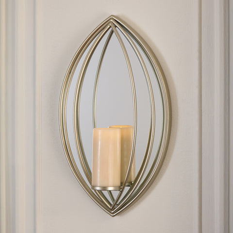 Petal Design Wall Sconce with Candle Holder