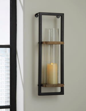 Rustic Wall Sconce with Glass Hurricane