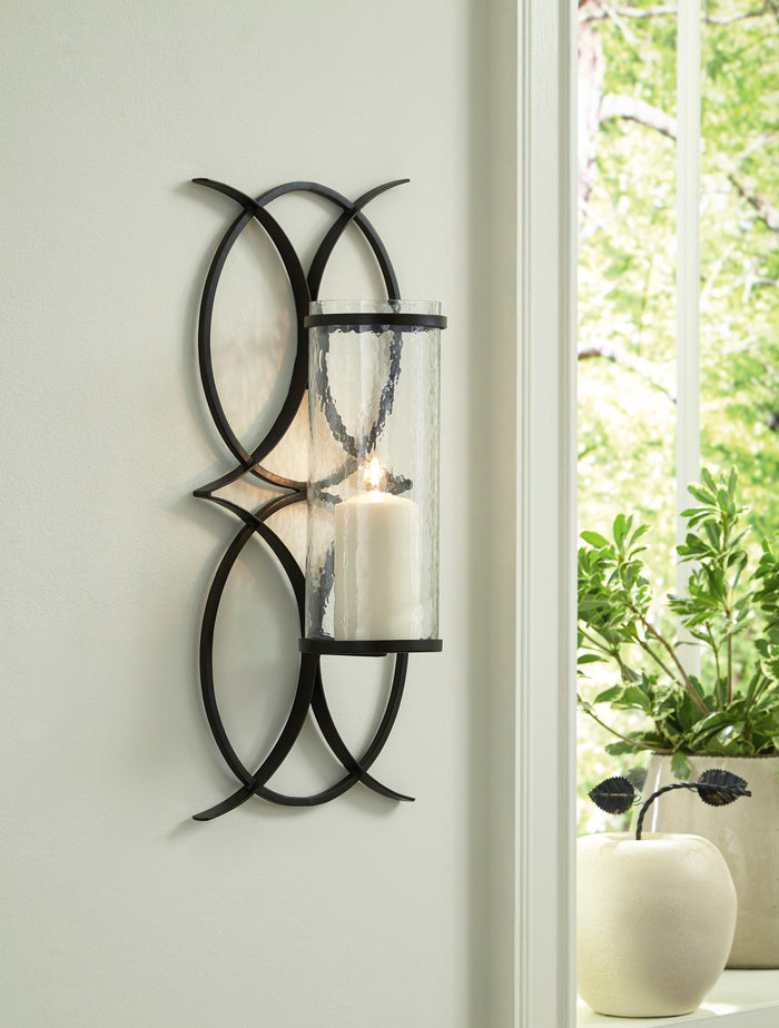 Geometric Wall Sconce with Candle Holder