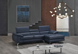 Alicia Leather Sectional in 6 Color Options