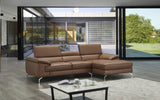 Alicia Leather Sectional in 6 Color Options