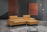 Alicia Leather Sectional in 6 Color Options