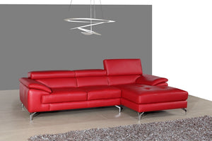 Alicia Leather Sectional in 6 Color Options