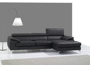 Alicia Leather Sectional in 6 Color Options