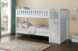 Ryan Twin Bunk Bed with Storage Staircase in  4 Color Options