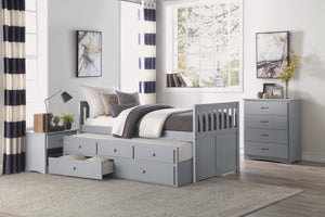 Ryan Twin Trundle Bed in  4 Color Options