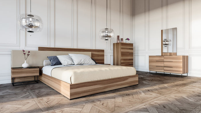 Mathis Italian Modern Walnut Bedroom Collection