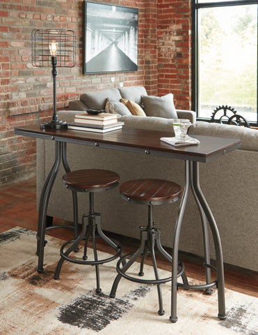 Industrial 3 Piece Counter Height Set