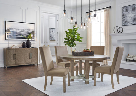 Cicero Grey Round Dining Room Collection