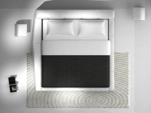 Darla White Modern Platform Bed