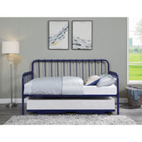 Twin Metal Day Bed with Pop-up Trundle in 3 Color Options