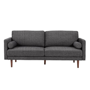 Cylia Mid Century Fabric Living Room Collection in Black or Grey