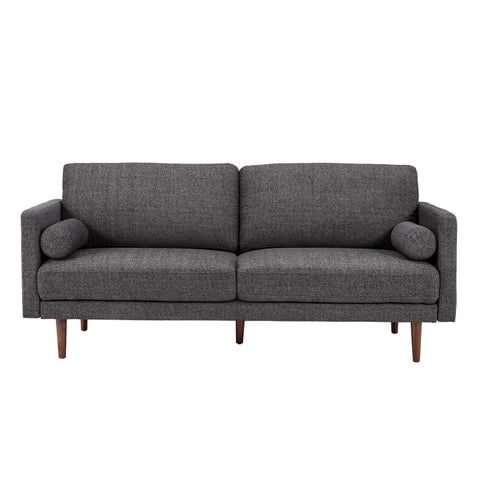 Cylia Mid Century Fabric Living Room Collection in Black or Grey