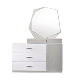 Flora Modern Platform Bed with Unique Padded Headboard