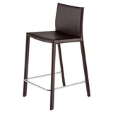 Bridget Leather Counter Height Stool in 3 Color Options