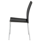 Eisner Black Leather Dining Chair