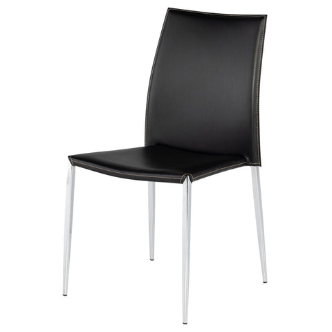 Eisner Black Leather Dining Chair