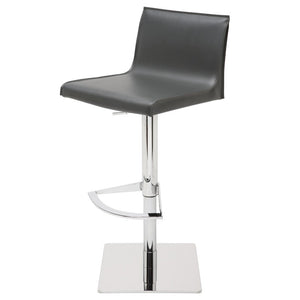 Colter Leather Adjustable Bar Stool in 4 Color Options