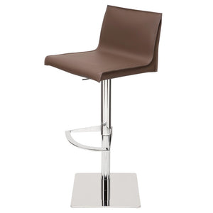 Colter Leather Adjustable Bar Stool in 4 Color Options
