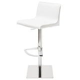 Colter Leather Adjustable Bar Stool in 3 Color Options