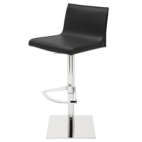 Colter Leather Adjustable Bar Stool in 3 Color Options