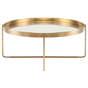 Gaultier Brushed Round Gold Coffee Table