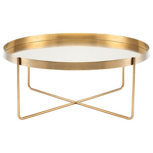 Gaultier Brushed Round Gold Coffee Table