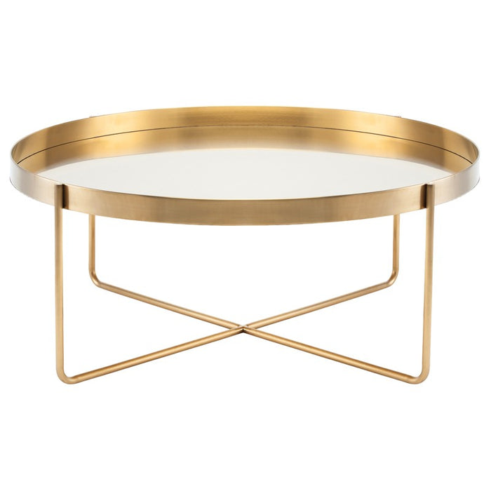 Gaultier Brushed Round Gold Coffee Table