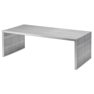 Amici Brushed Stainless Steel Coffee Table in 2 Sizes