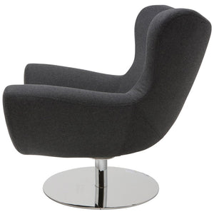 Conner Dark Grey Swivel Accent Chair