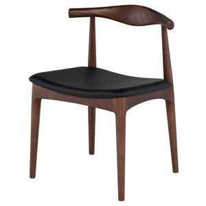 Saal Mid Century Leather Dining Chair in 2 Color Options