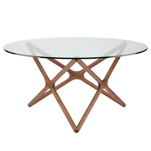 Star Round Glass Dining Table in 2 Sizes