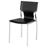 Lisbon Leather Dining Chair in White or Black