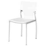 Lisbon Leather Dining Chair in White or Black