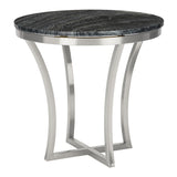 Aurora Black Marble Coffee Table in Gold or Silver Base