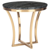 Aurora Black Marble Coffee Table in Gold or Silver Base