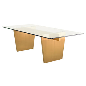 Aiden Glass Top Dining Table in 2 Finishes