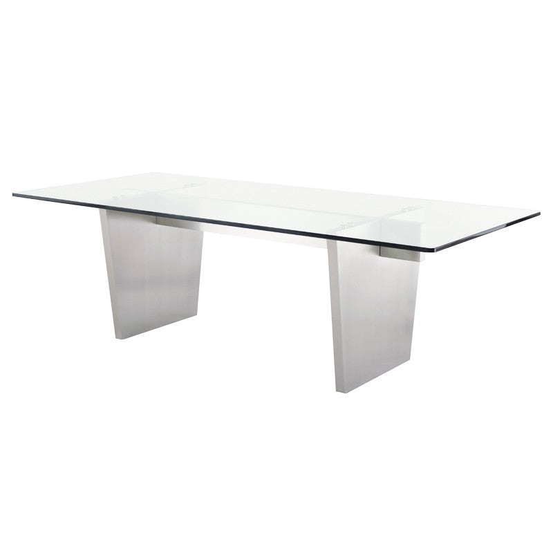 Aiden Glass Top Dining Table in 2 Finishes