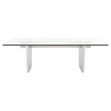 Aiden Glass Top Dining Table in 2 Finishes