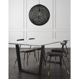 Catrine White Marble Dining Table in 3 Finishes