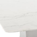 Praetorian White Marble Dining Table in Gold