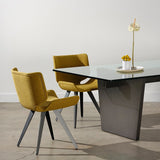 Aiden Glass Top Dining Table in 2 Finishes