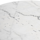 Claudio White Marble Round Dining Table