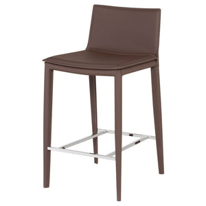 Palma Leather Stool in 2 Sizes and 4 Color Options