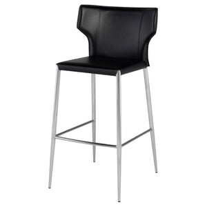 Wayne Leather Stool in 2 Sizes and 8 Color Options