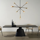 Taji Onyx Dining Table with Matte Black Base